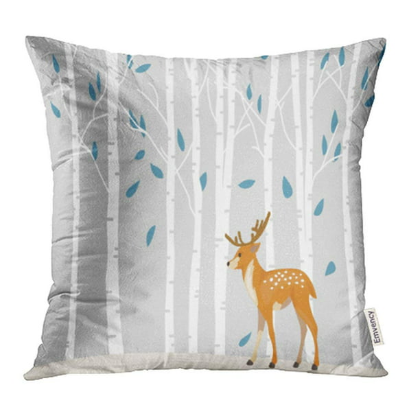 18"Case Sofa Decor Elephant Cat Cover Cartoon Cushion Polyester Wolf Pillow Deer 